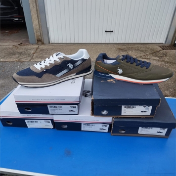 پکیج کفش کتانی برندهای آدیداس، جئوکس، پوما، پولو، لاکوسته، جی استار، تمبرلند، جک اند جونز